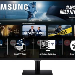 Samsung 三星 32 吋智慧型顯示器 M7 (M70F) 4K UHD 顯示器,Samsung Vision AI,智慧型電視應用程式,電競集線器,USB-C,HDMI 和 USB-A,黑色,LS32FM702UNXZA,2025