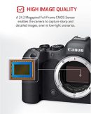 Canon 佳能 EOS R6 Mark II 無反光鏡相機 RF24-105mm F4-7.1 是 STM 鏡頭套件,全片幅混合式相機,2420 萬像素 CMOS 感應器,照片和視訊功能,黑色