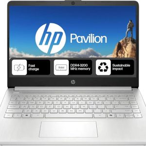 HP 14 吋筆記型電腦 | 16GB RAM、512GB SSD | 免費 Office 365 | Intel 四核心處理器 | 輕薄 | 11.5 HR 電池 | 天然銀 | Intel UHD 顯示卡 | Windows 11 附滑鼠