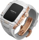 VERTU H1 男款智慧型手錶,碳纖維機械智慧型手錶,適用於 Android 的 1.8 英吋(約 4.8 公分)藍寶石顯示器,接聽/撥打電話,健身手錶,血氧,心率和 100 多種運動模式(白色和金色)