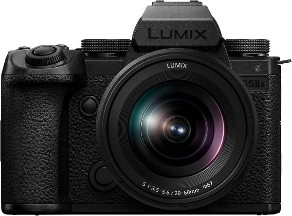 Panasonic LUMIX S5IIX 無反光鏡相機,24.2MP 全片幅,附相位混合自動對焦,無限 4:2:2 10 位元錄製,5.8K Pro R,HDMI RAW,IP 串流 20-60 公釐 F3.5-5.6 鏡頭 - DC-S5M2XKK
