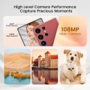 I25 Ultra 旗艦殺手智慧型手機 - Snapdragon 8 Gen 3、16GB+512GB、大型 7 吋 FHD+ 顯示器,108MP+68MP Pro Cam,7000mAh 2 日電池,Android 14 包括手寫筆(酒紅色)