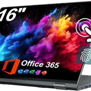 jumper 16 吋筆記型電腦,可轉換筆記型電腦,附四核心(最高 3.4GHz),16GB DDR5 RAM 640GB 儲存空間,360 度觸控螢幕,背光鍵盤,指紋讀取器,BT5.2,WiFi6