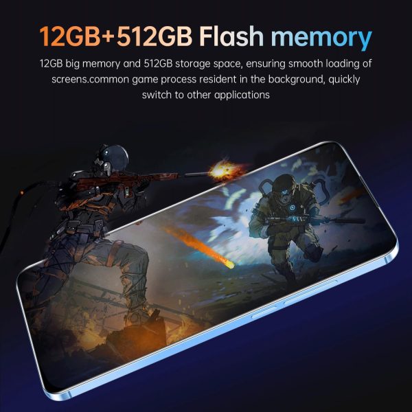 解鎖手機 F25 Ultra,12GB + 512GB,5G Android 14 手機,7 吋 OLED 顯示器,108MP+48MP 相機,大型電池 5000mAh, 內建筆,Face ID,GPS,雙 SIM 卡智慧型手機(黑色) - Image 6