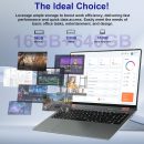 jumper 16 吋筆記型電腦,可轉換筆記型電腦,附四核心(最高 3.4GHz),16GB DDR5 RAM 640GB 儲存空間,360 度觸控螢幕,背光鍵盤,指紋讀取器,BT5.2,WiFi6