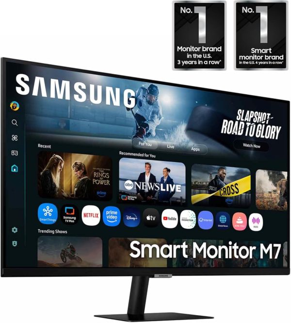 Samsung 三星 32 吋智慧型顯示器 M7 (M70F) 4K UHD 顯示器,Samsung Vision AI,智慧型電視應用程式,電競集線器,USB-C,HDMI 和 USB-A,黑色,LS32FM702UNXZA,2025 - Image 3