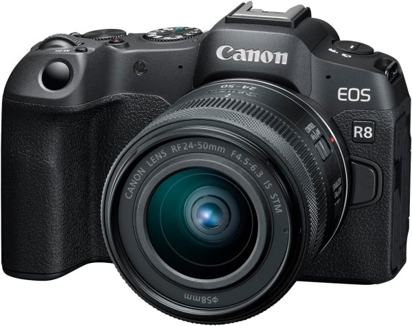 Canon 佳能 EOS R8 內容創作者套件,全片幅混合無反光鏡相機,附三腳架和立體聲麥克風,2420 萬像素 CMOS 影像感應器,4K 視訊,RF 安裝,影音網誌相機,黑色 - Image 3