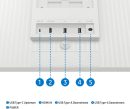 SAMSUNG 三星 32 吋智慧型顯示器 M8 (M80F) 4K UHD 顯示器,Samsung Vision AI,智慧型電視應用程式,電競集線器,USB-C,HDMI 和 USB-A,白色,LS32FM803UNXZA,2025