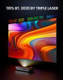 4K 智慧型投影機,附 Wifi 和藍牙,1080P 全高清投影機,附揚聲器,3000 ANSI,WIFI6/5G,超短投擲,三個 UHD 雷射電視,HDR10 151 英吋,家庭臥室投影機 H6