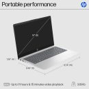 HP 14 吋筆記型電腦,HD 顯示器,Intel Core i3-N305,8 GB RAM,256 GB SSD,Intel UHD Graphics,Windows 11 Home in S 模式,天然銀色,14-ep0299nr