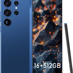 I25 Ultra 智慧型手機 16GB+512GB Android 14 智慧型手機 7 吋 FHD+ 顯示器 7000mAh 電池 108MP + 68MP 雙相機 內建筆式觸控筆,高效能大記憶體 (藍色)