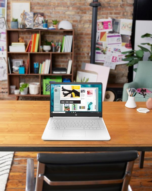 HP 14 筆記型電腦,Intel Celeron N4020,4 GB RAM,64 GB 儲存空間,14 吋微邊緣高清顯示器,Windows 11 家用,輕薄便攜,4K 圖形,Microsoft 365 一年(14-dq0040nr,雪花白) - Image 8