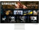 SAMSUNG 三星 32 吋智慧型顯示器 M8 (M80F) 4K UHD 顯示器,Samsung Vision AI,智慧型電視應用程式,電競集線器,USB-C,HDMI 和 USB-A,白色,LS32FM803UNXZA,2025