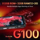 DOOGEE S118 堅固手機解鎖 - 32GB RAM+512GB ROM 手機,10800mAh(33w) 電池智慧型手機,6.6 吋 FHD+120Hz Dispaly,50MP 相機,4G 雙 SIM 安卓 14 手機,IP68/69K/Helio G100/GPS/NFC/OTG