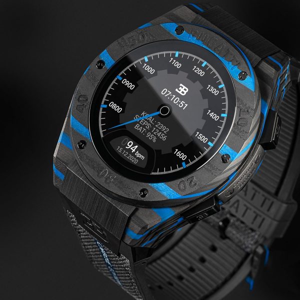Wearable4U Bugatti Carbone 男士手錶,限量版,46 公釐 AMOLED 顯示器,防水智慧型手錶 - Image 8