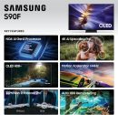 SAMSUNG 三星 55 吋 OLED S90F 4K 智慧型電視(2025 型號)NQ4 AI Gen3 處理器,4K AI Upscaling Pro、OLED HDR +、Motion Xcelerator 144Hz、Samsung Vision AI、Alexa 內建