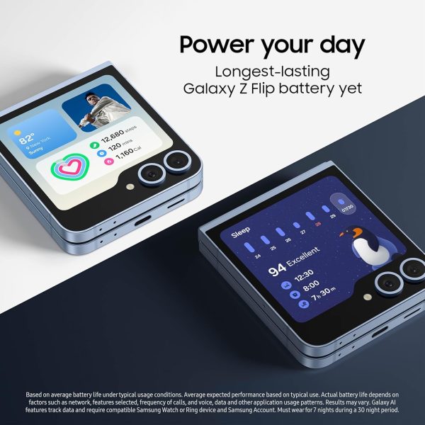 SAMSUNG 三星 Galaxy Z Flip6,512GB 解鎖 Android 智慧型手機、FlexCam、照片輔助、攝錄機模式、即時解釋器、小巧可折疊設計、口袋尺寸便攜性、2024 年美國 1 年保固,藍色 - Image 9