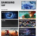 Samsung 三星 43 吋 Class QLED Q8F 4K UHD 智慧型電視(2025 年型號) Q4 AI 處理器,100% 色量,AirSlim 設計,無盡的免費內容,Samsung Vision AI,Alexa 內建
