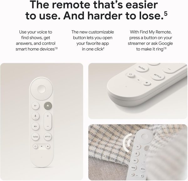 Google TV Streamer 4K - 電視上的快速串流娛樂,附語音搜尋遙控器 - 以 4K HDR 觀看電影、節目、直播電視和 Netflix - 智慧型家居控制 - 32 GB 的儲存空間 - Hazel - Image 5