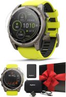 Garmin Fenix 8 太陽能藍寶石(51 毫米,鈦/安培黃色)多運動 GPS 智慧型手錶禮盒組 - 1.4 吋觸控螢幕,內建 LED 手電筒,附 PlayBetter 充電器、螢幕、轉接器、保護套