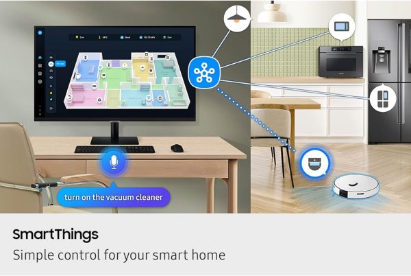 Samsung 三星 32 吋智慧型顯示器 M7 (M70F) 4K UHD 顯示器,Samsung Vision AI,智慧型電視應用程式,電競集線器,USB-C,HDMI 和 USB-A,黑色,LS32FM702UNXZA,2025 - Image 7