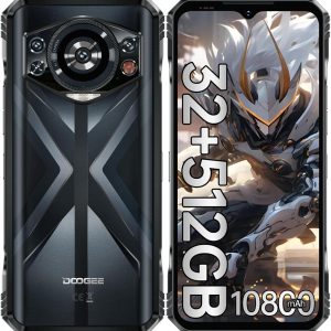DOOGEE S118 堅固手機解鎖 - 32GB RAM+512GB ROM 手機,10800mAh(33w) 電池智慧型手機,6.6 吋 FHD+120Hz Dispaly,50MP 相機,4G 雙 SIM 安卓 14 手機,IP68/69K/Helio G100/GPS/NFC/OTG