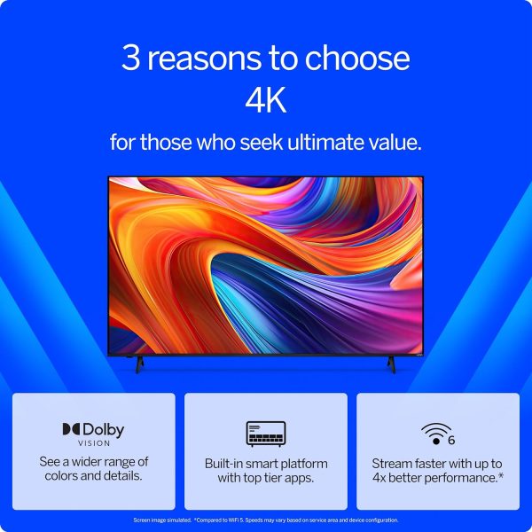 VIZIO 43 吋 4K UHD LED 智慧型電視,附杜比 Vision HDR,DTS Virtual:X,Alexa 相容性,內建 Chromecast ,藍牙耳機功能(V4K43M-08)(翻新) - Image 2