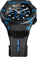 Wearable4U Bugatti Carbone 男士手錶,限量版,46 公釐 AMOLED 顯示器,防水智慧型手錶