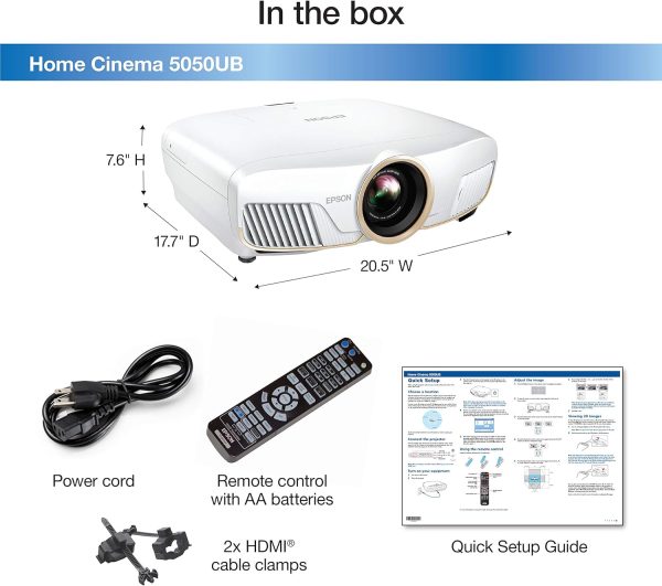 Epson Cinema 5050UB 4K PRO-UHD 三晶片投影機附HDR, 白色 - Image 4