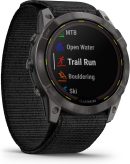 Wearable4U - Garmin Enduro 2 智慧型手錶,碳灰色 DLC 鈦金屬,附黑色尼龍錶帶,長效的 GPS 電池壽命,太陽能充電,預載地圖,附電子銀行套組