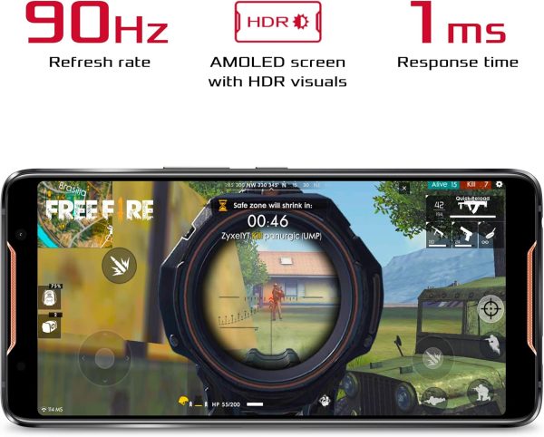 ROG Phone 電競智慧型手機 ZS600KL-S845-8G512G - 6 吋 FHD+ 2160x1080 90Hz 顯示器 - Qualcomm Snapdragon 845 - 8GB RAM - 512GB 存儲 - LTE 解鎖雙 SIM 遊戲手機 - 美國保固 - Image 2