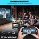 Magic 投影機 Pro - 強大的 4k 立方體,附 WiFi、藍牙和自動垂直校正,帶來家庭影院體驗