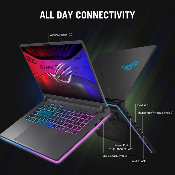ASUS 華碩 ROG Strix G16 (2025) 電競筆記型電腦,16 吋 FHD+ 16:10 165Hz/3ms 顯示器,NVIDIA® GeForce RTX™ 5060 筆記型電腦 GPU,Intel® Core™ i7 處理器 14650HX,16GB DDR5,1TB Gen 4 SSD,Wi-Fi 7,Windows 11111 Home - Image 7