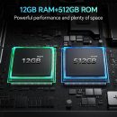 解鎖手機 R56 Ultra 5G,12+512GB 解鎖手機,48MP+108MP 雙攝像頭,5000mAh 電池,5G 雙SIM卡智慧型手機,7 吋 HD 螢幕,Android 14.0,Face ID/GPS(鈦白)
