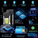8849 Tank 3 堅固智慧型手機,23800mAh 5G 戶外堅固手機解鎖,32GB RAM+512GB ROM,7 吋防水 Android 13 手機,200MP 主相機/OTG/GPS(僅限 T-Mobile 和 Verizon )