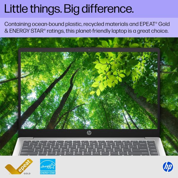 HP 14 吋筆記型電腦,HD 顯示器,Intel Core i3-N305,8 GB RAM,256 GB SSD,Intel UHD Graphics,Windows 11 Home in S 模式,天然銀色,14-ep0299nr - Image 6
